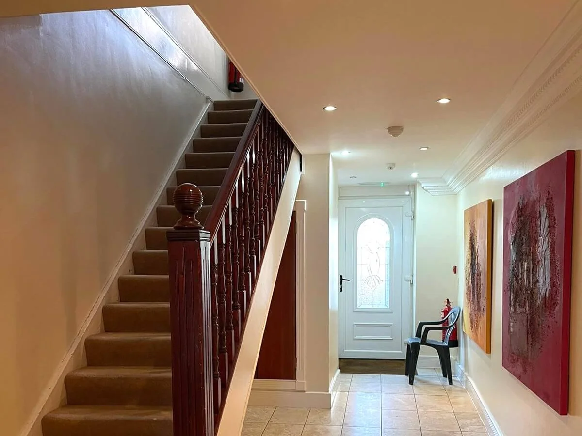 hallway entrance walls painted white newcastle tulip decor