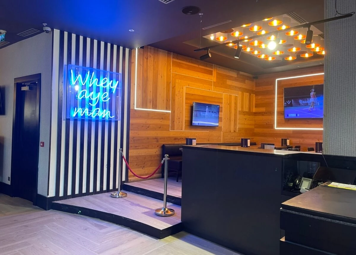 newcastle club bar redecorated tulip decor