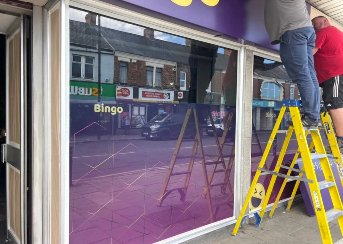 newcastle commercial shopfront painted tulip decor
